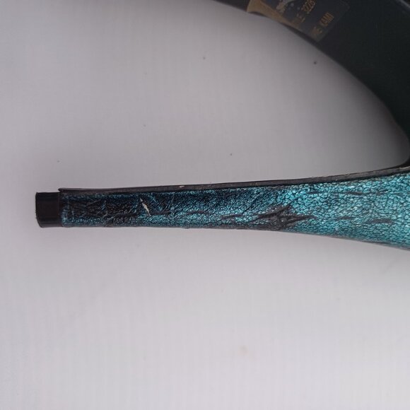 KAMI by Bakers 6 in heels Teal Forest Green Satin Sheen look - Picture 10 of 16